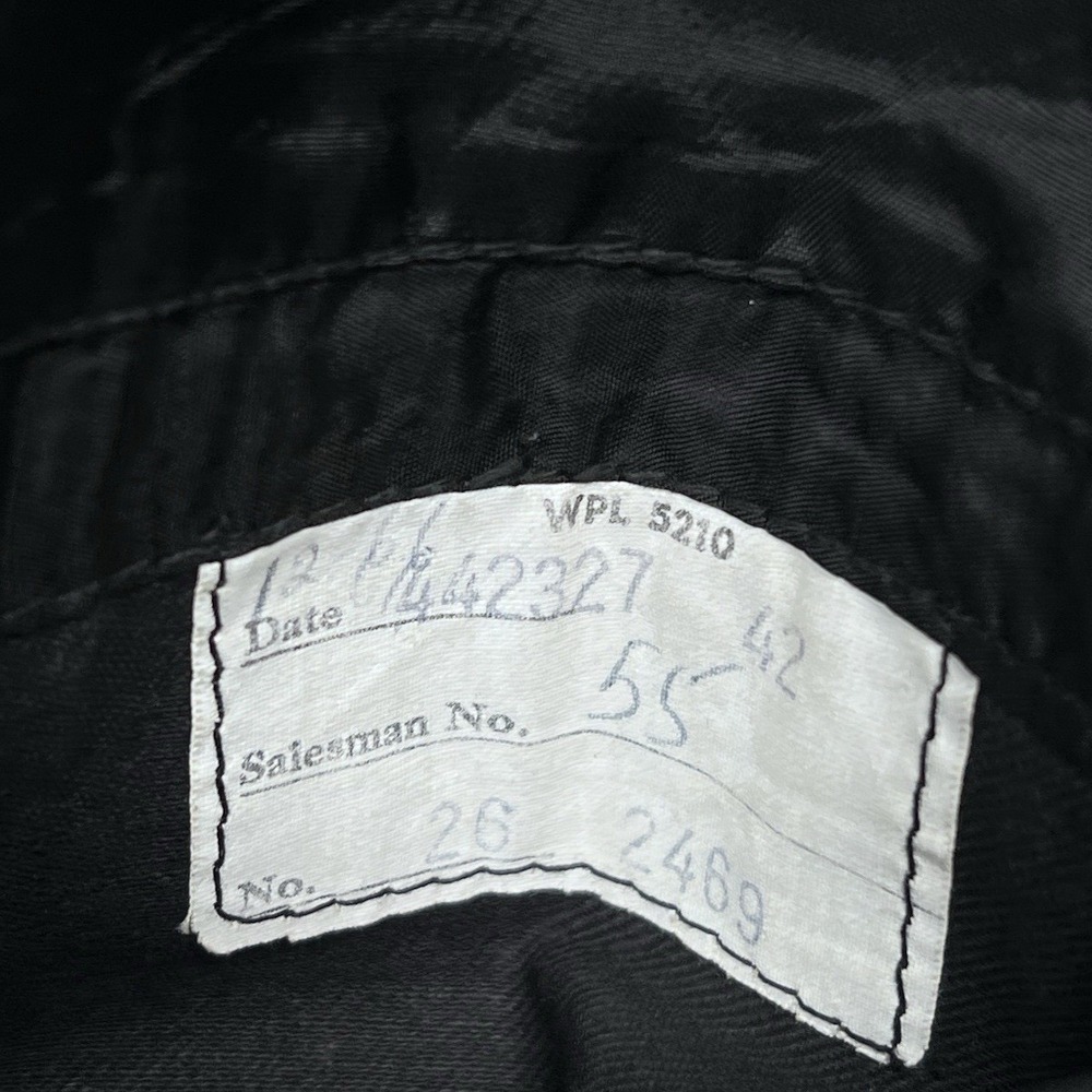 1960s 2 Piece Suit Richman Brothers Black Plain Weave 44R (35X26) - Picture 9 of 10